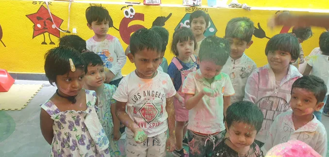 Happy children celebrating at Orchids Preschool